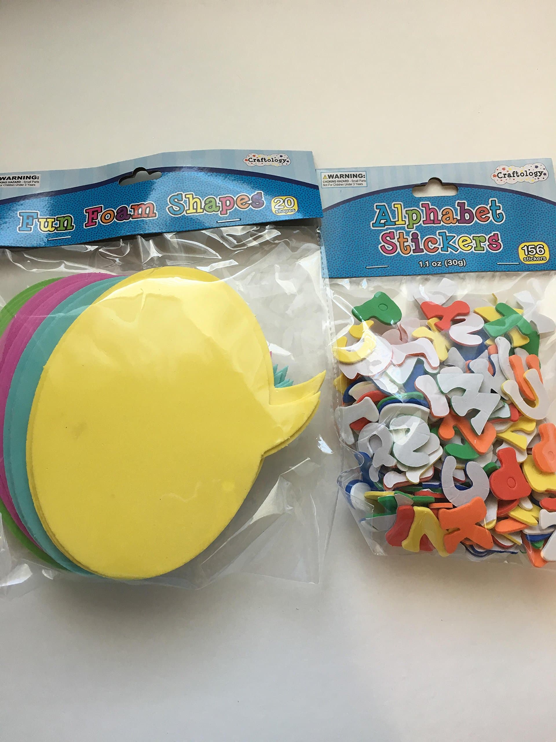 Craftology Fun Foam Shapes & Alphabet Stickers