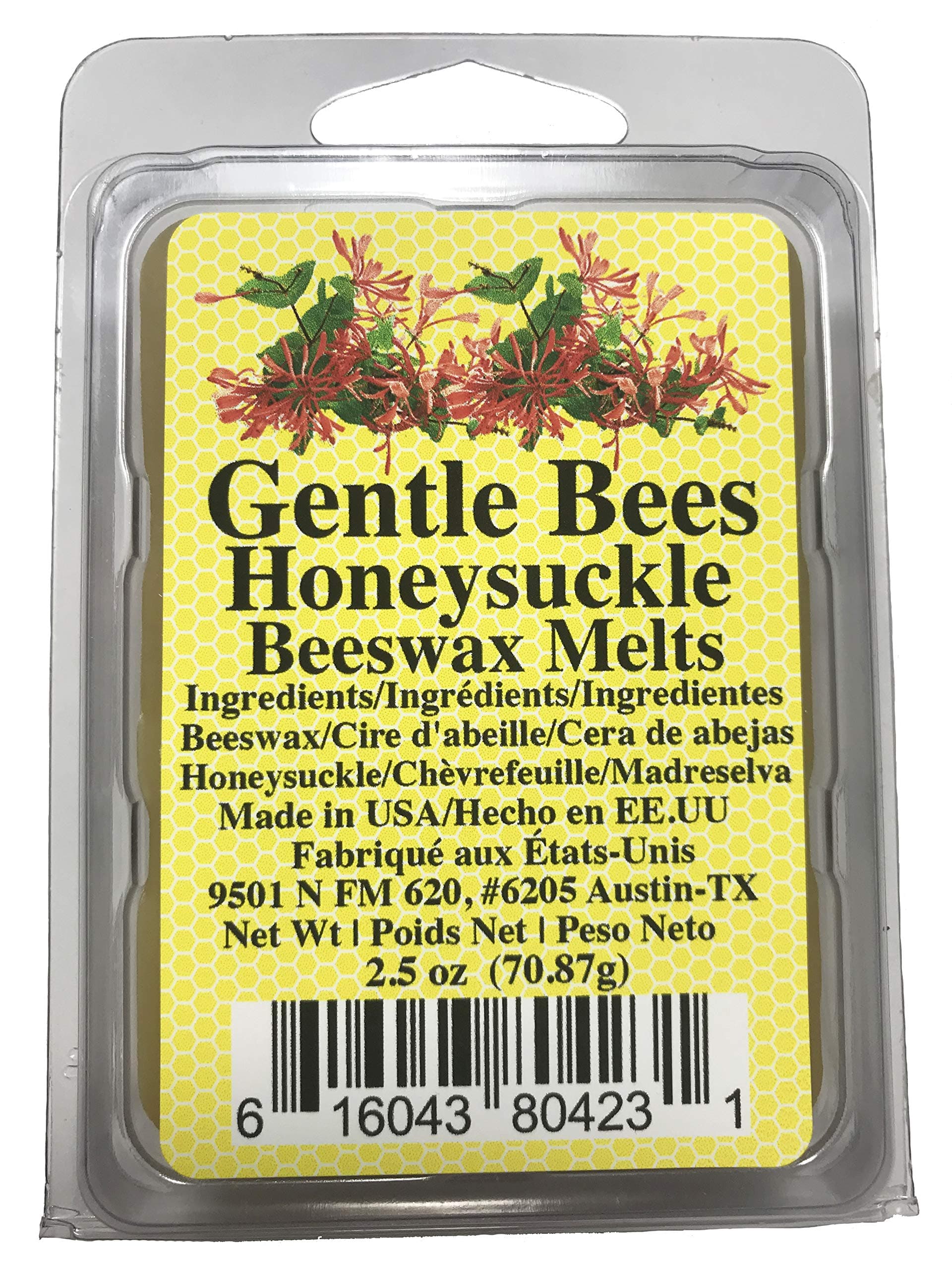 Gentle Bees Honeysuckle Beeswax Melts 2.5 Ounces (70.87g)