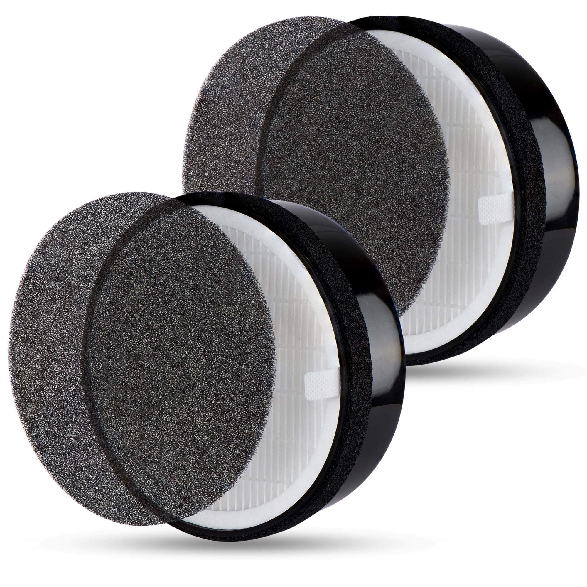Flintar LV-H132 Replacement Filter, Compatible with Levoit LV-H132 Air Purifier, H13 Grade Filtration and Activated Carbon Filter for odor removal, Part # LV-H132-RF, 2-Pack