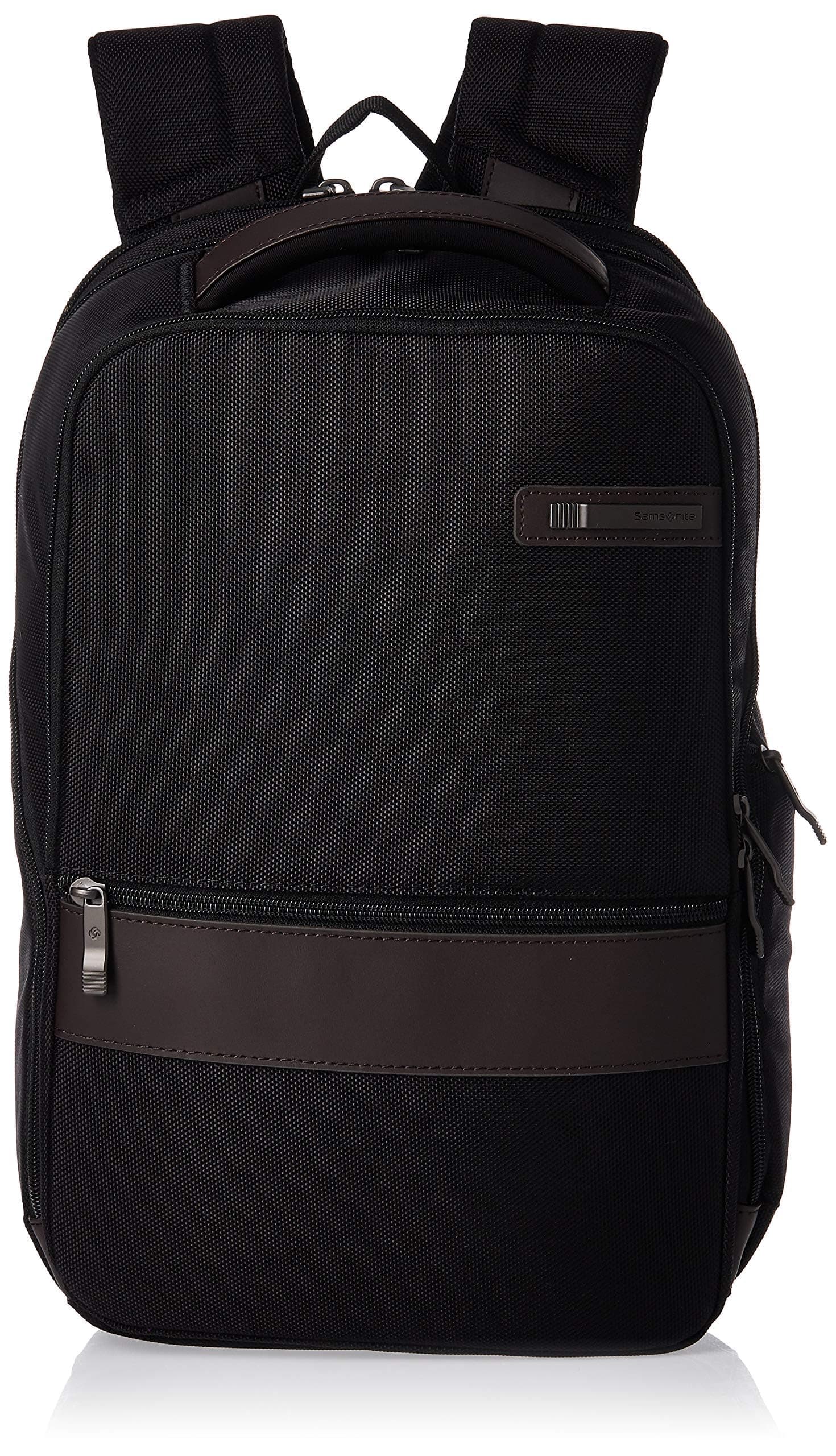 Kombi Business Backpack, Black/Brown, 16.25 x 10.5 x 5-Inch