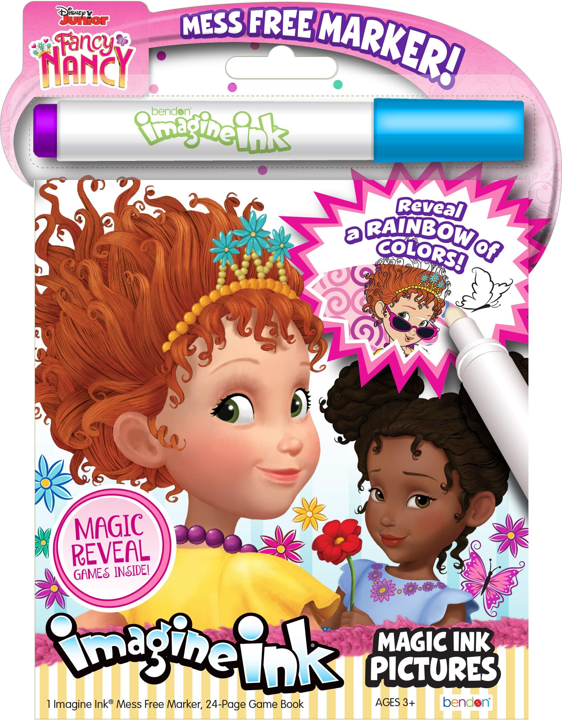 Bendon Disney Fancy Nancy Imagine Ink Magic Ink Pictures 24 Page Game Book 13940, Multicolored