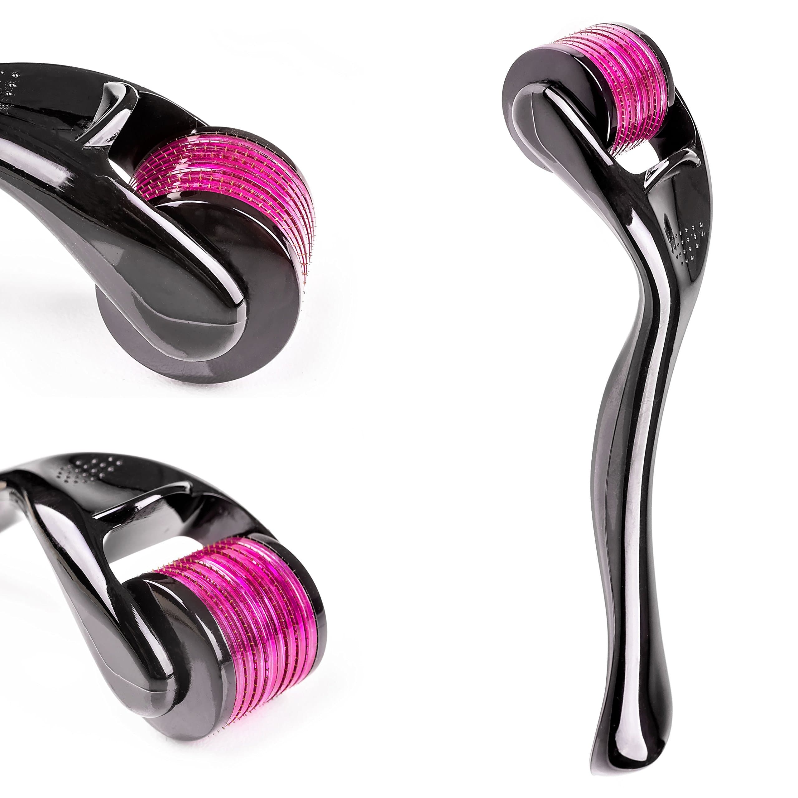 – Microneedle Derma Roller - 540 Micro Needle Skin Care System - Ideal to Keep Your Skin Young and Radiant - Titanium for Silky Smooth and Beautiful Skin - Includes Free E-Book - by Sandine (0.5)