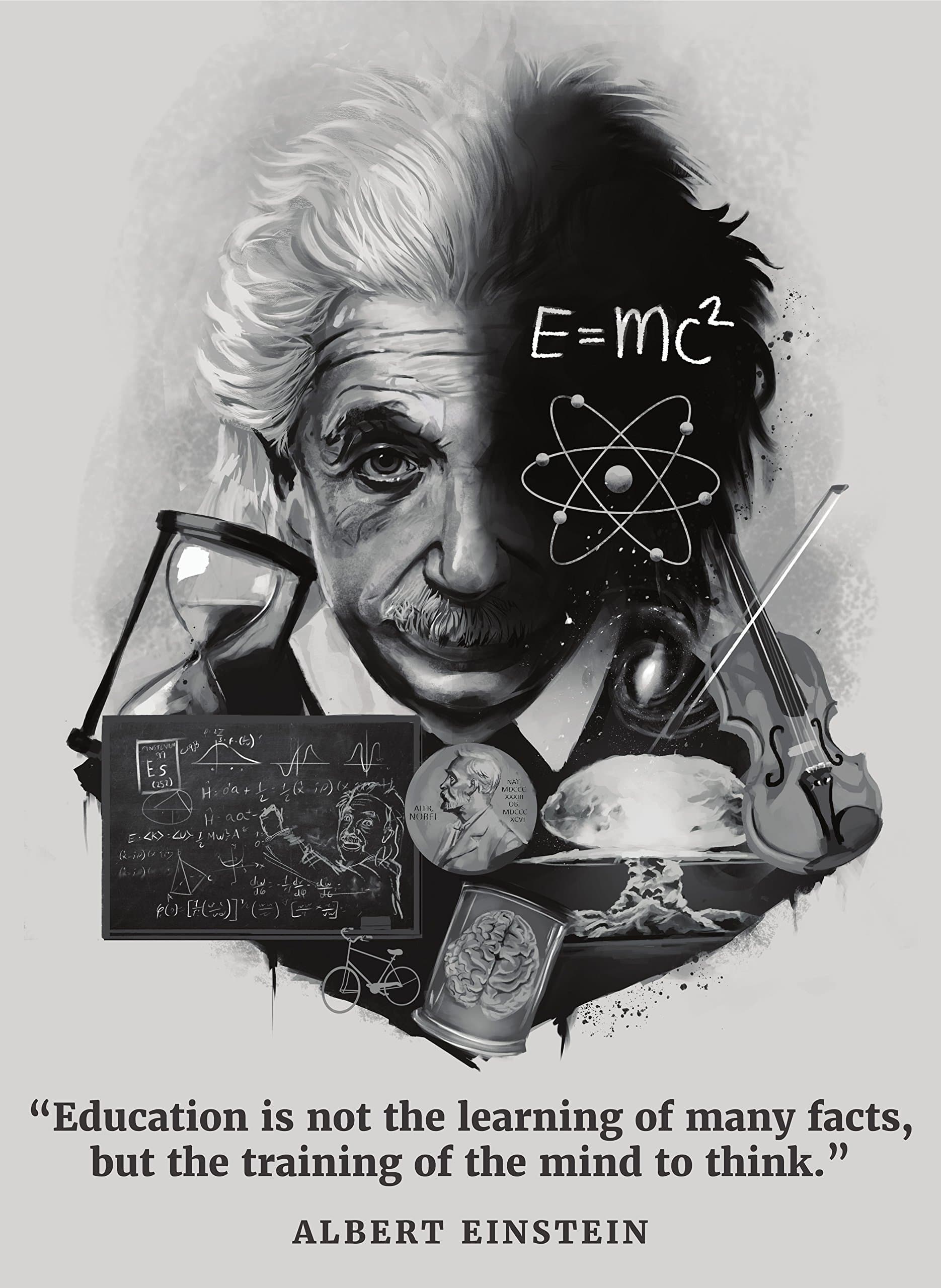 – Palace Learning Albert Einstein Poster - Inspirational and Motivational Quote (18" x 24", Laminated)