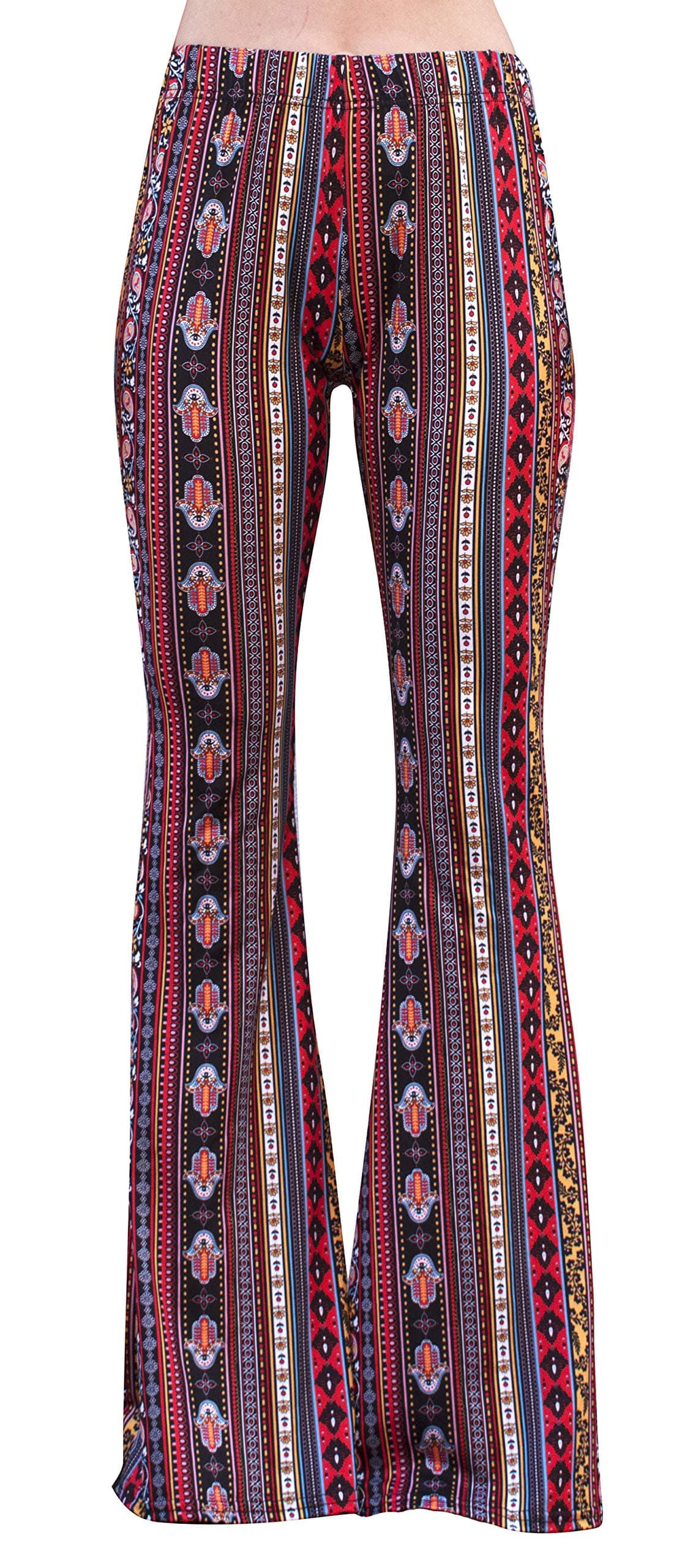 Daisy Del Sol High Waist Comfy Stretch Boho 70s Bell Bottom Fit to Flare Lounge Yoga Pants
