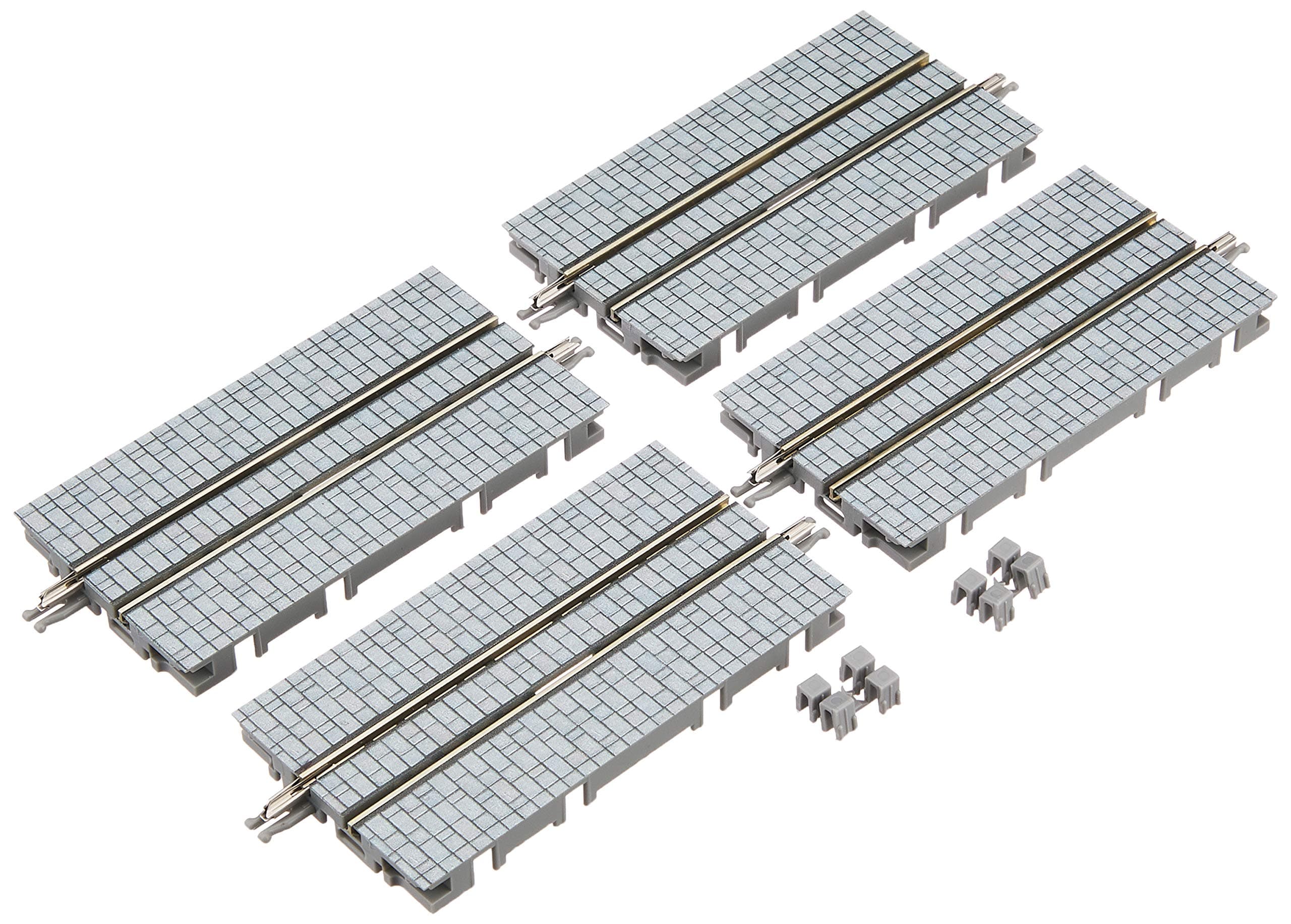 TomyTEC 017943 4 Tram Track Straight 70mm Paving Stone