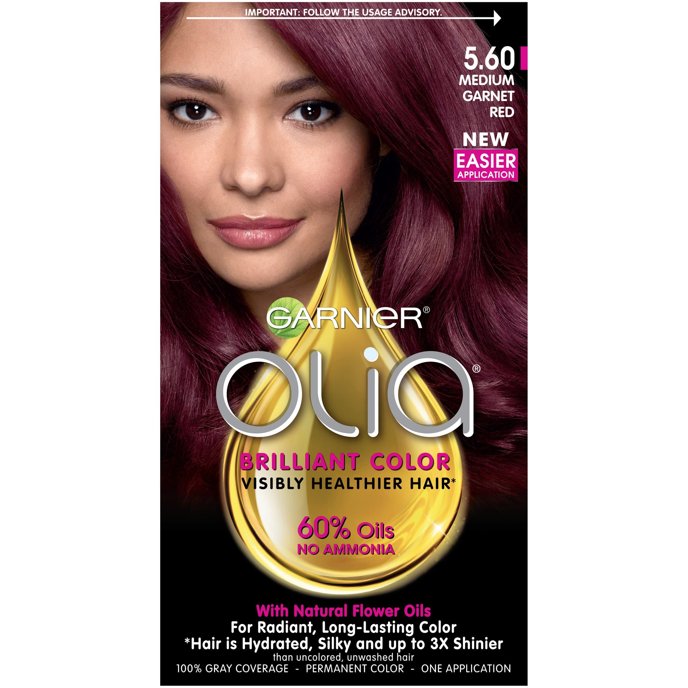 Olia Ammonia Free Hair Color [5.60] Medium Garnet Red 1 ea