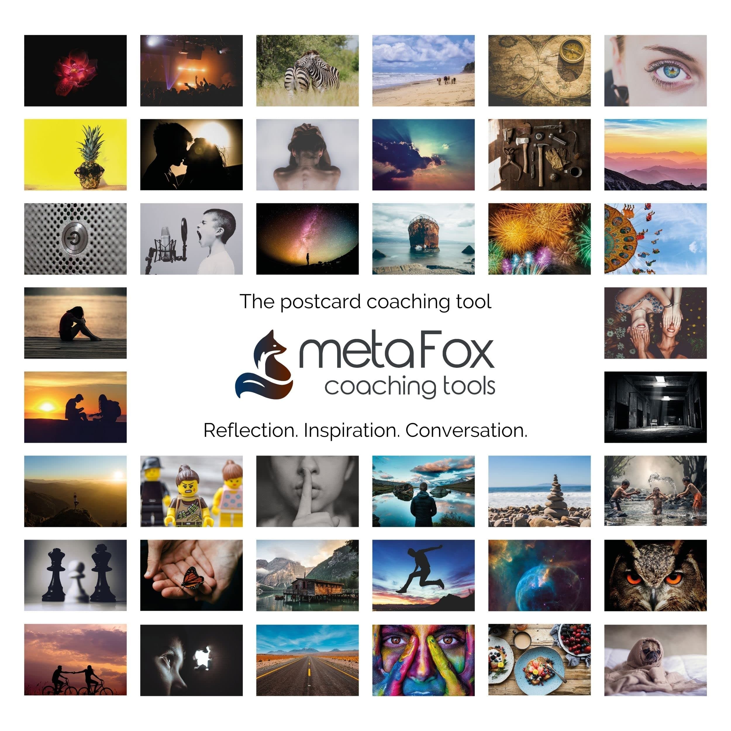 metaFox The World of Emotions Postcard Pack | 52 cards for coaching and therapy | Master your emotions and develop your emotional intelligence