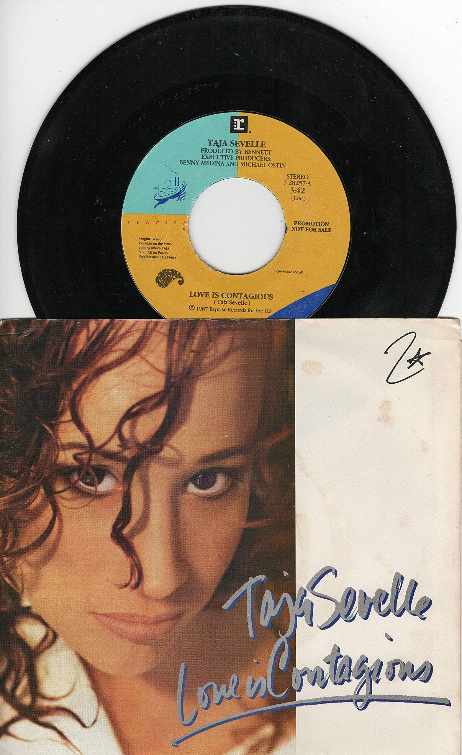 Taja Sevelle: Love Is Contagious (3:42 Stereo Edit Version) b/w Love Is Contagious (3:42 Stereo Edit Version)