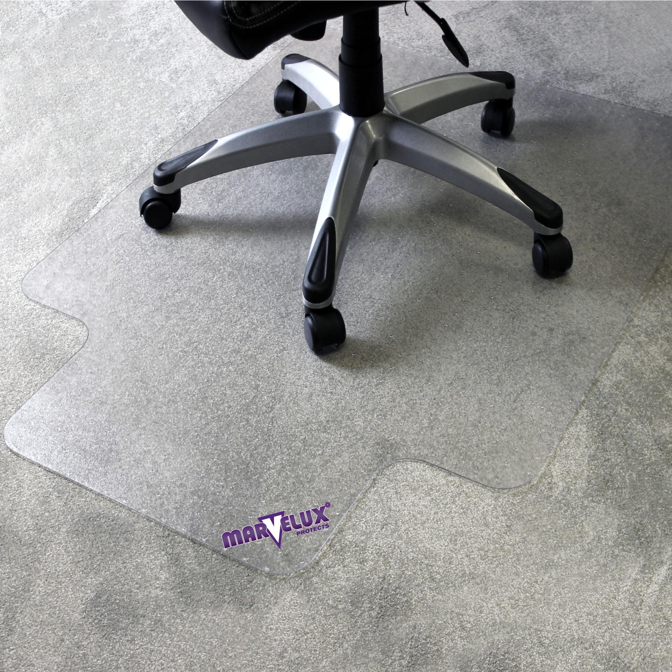 47" x 53" Heavy Duty Polycarbonate Office Chair Mat with Lip for Carpets | Transparent Carpet Protector for Low, Standard and Medium Pile Carpeted Floors | Multiple Sizes