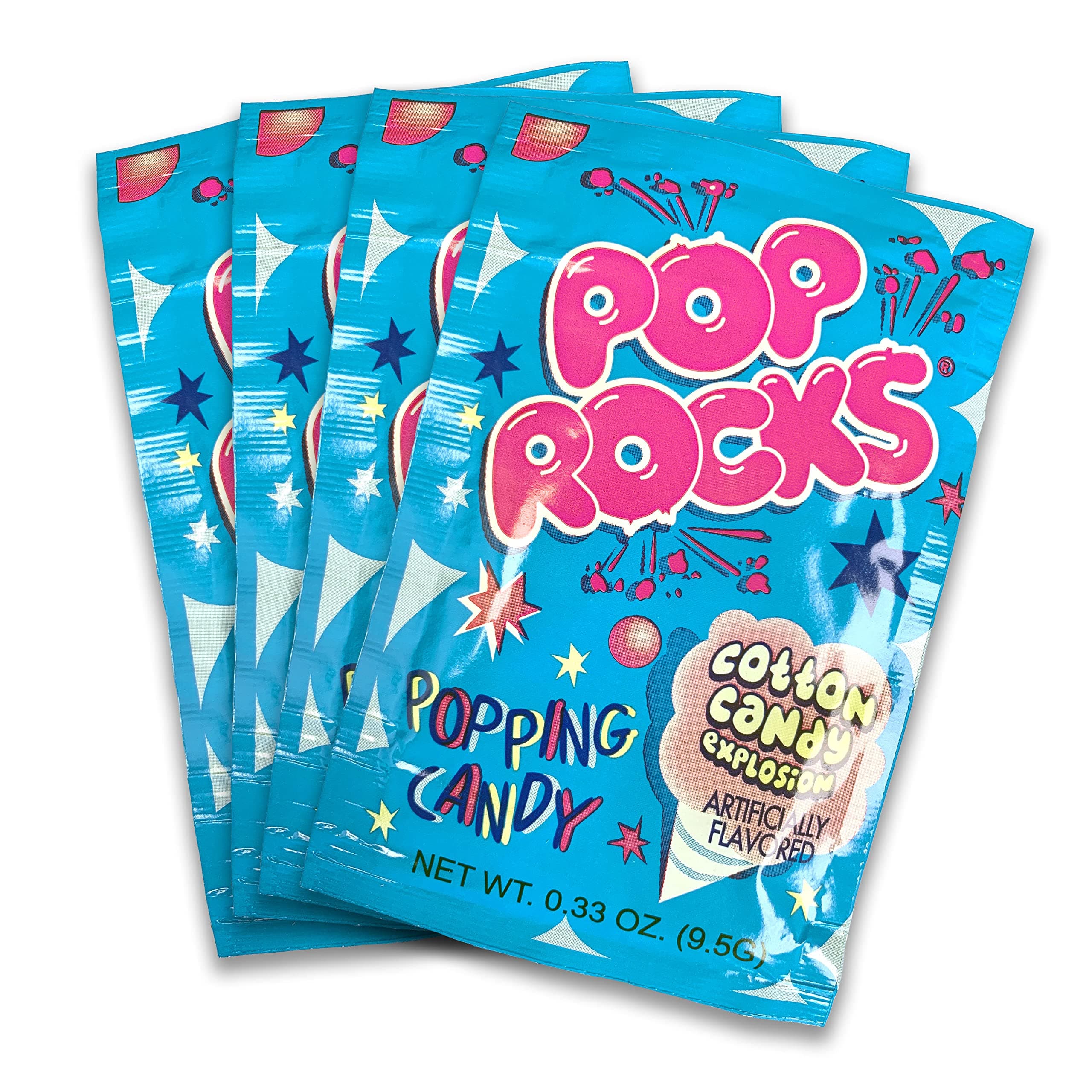 Cotton Candy POP ROCKS® Candy | Includes 4 Individual Packs of Cotton Candy Flavored Mini Rock Popping Candies
