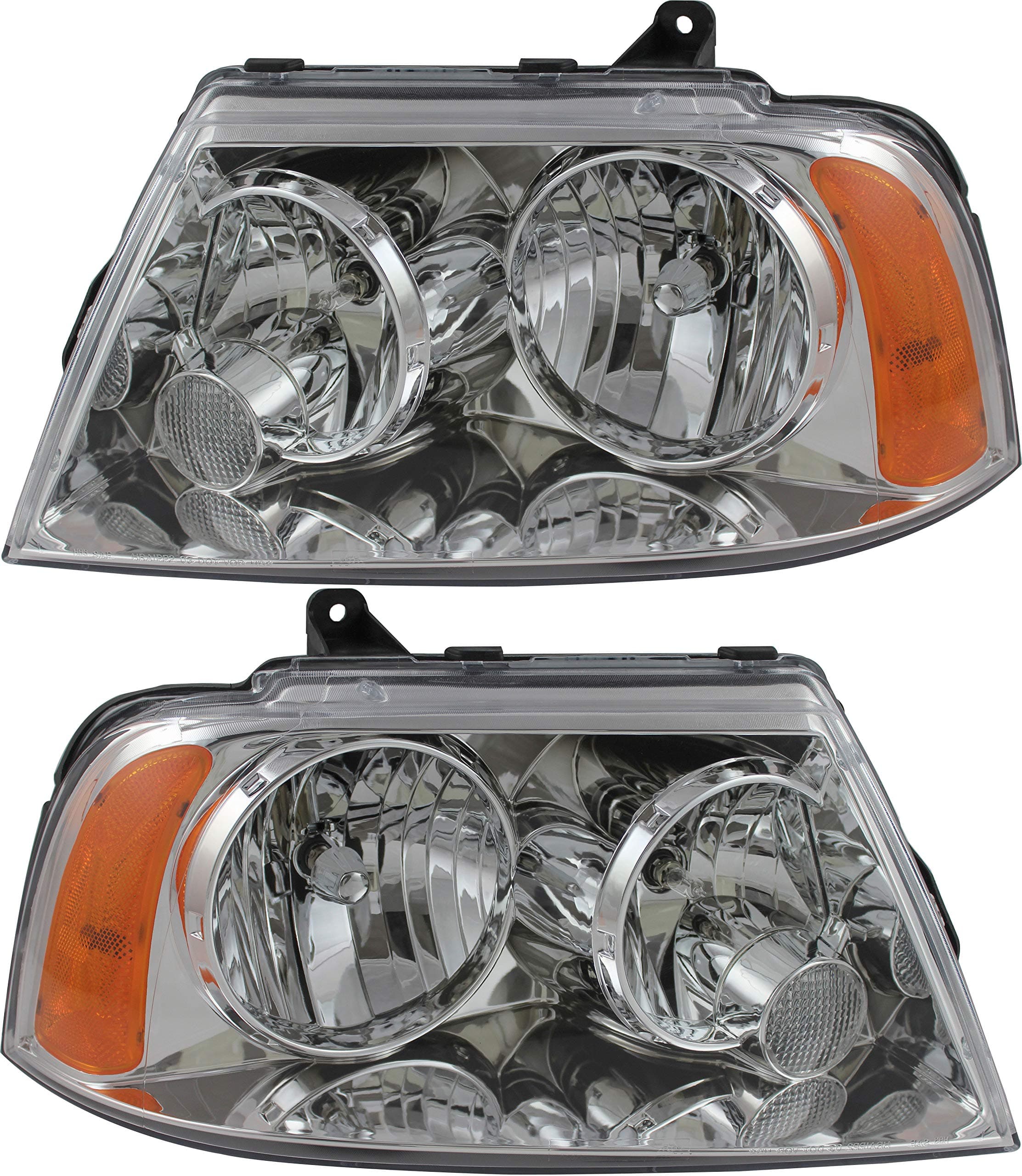 For Lincoln Navigator Headlights Lamps Set 2003 2004 2005 2006 Halogen Driver and Passenger Side