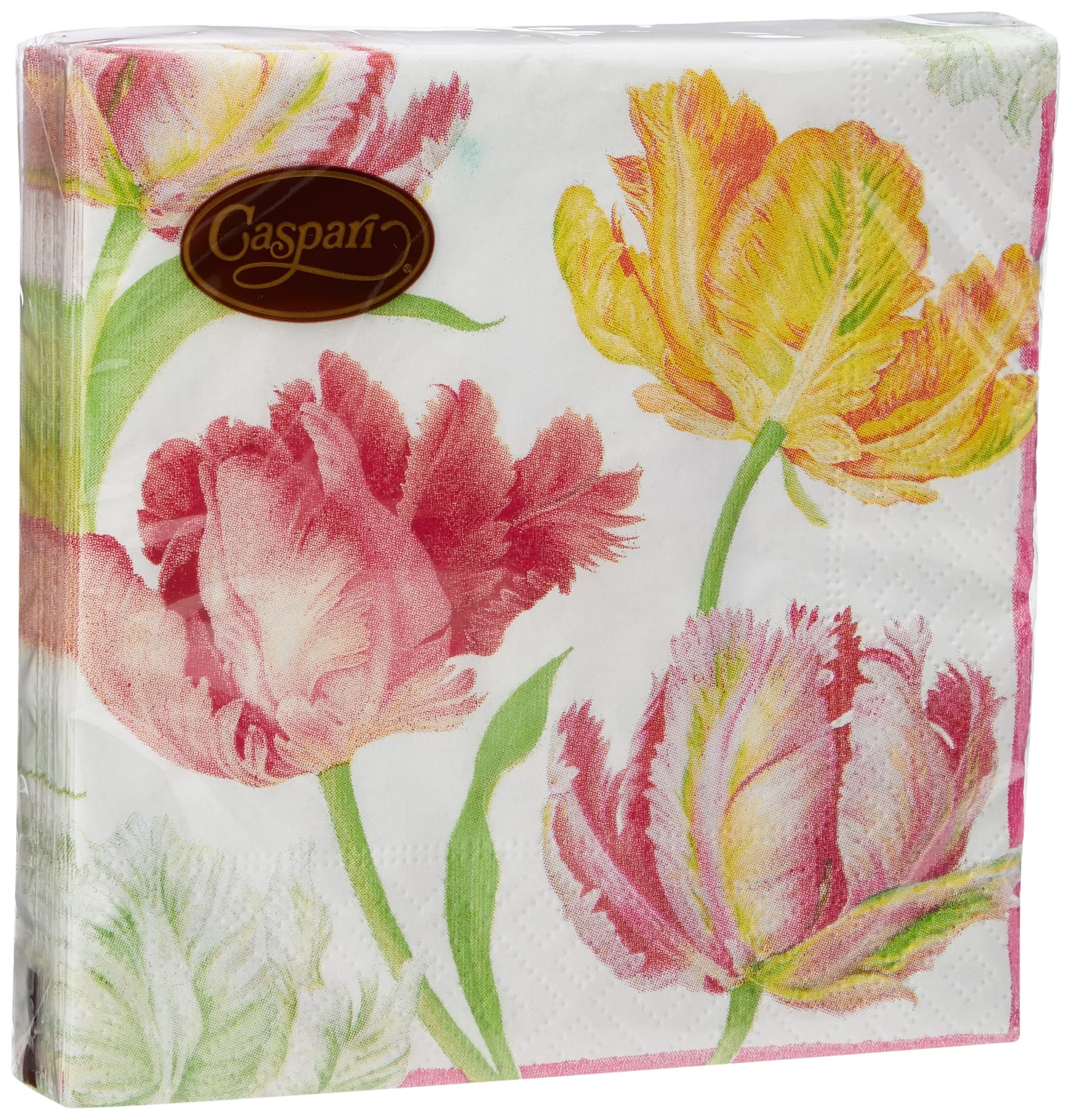 Entertaining with Caspari Tulip Dance Cocktail Napkins, Pack of 20