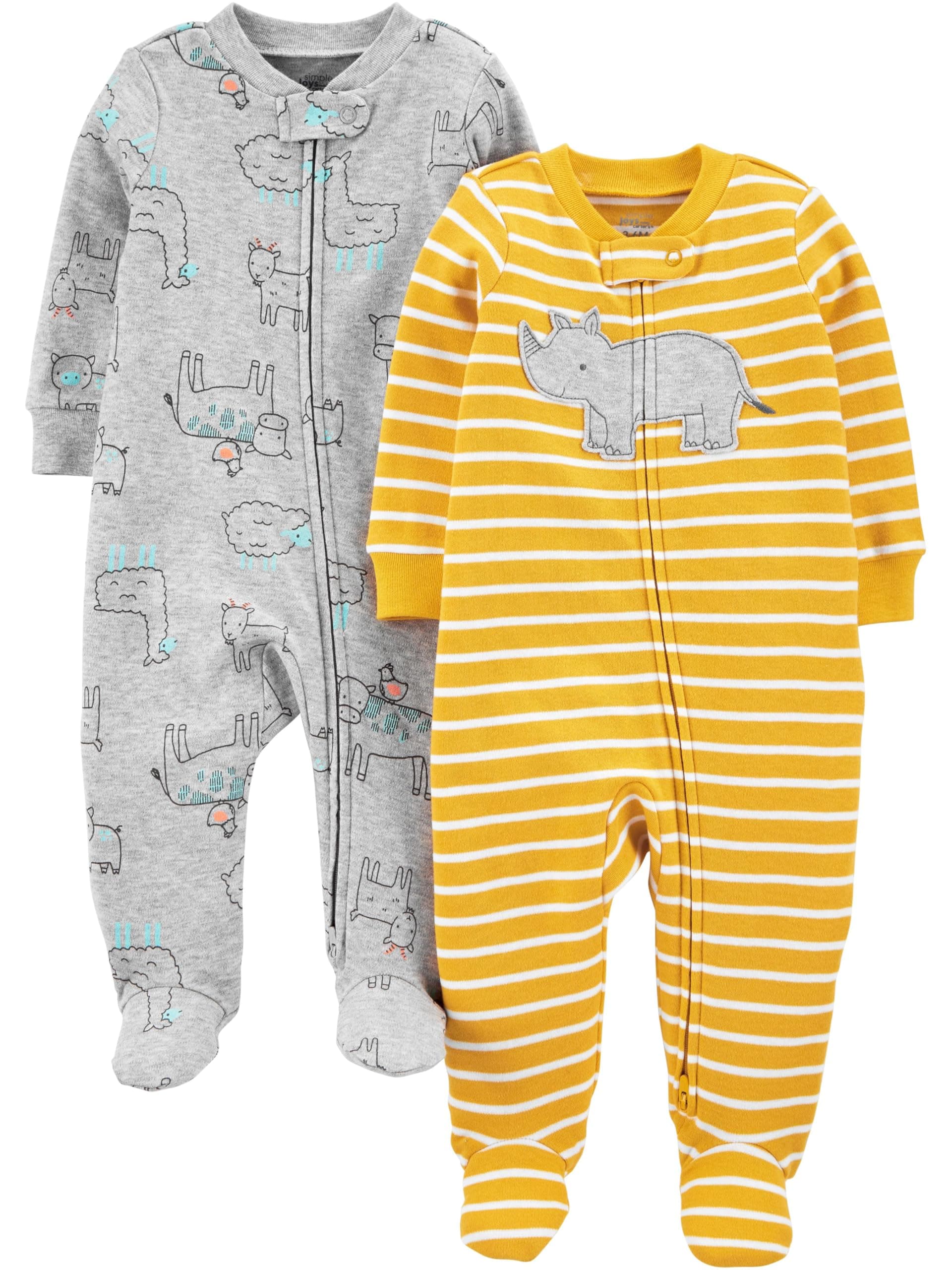 Simple Joys by Carter's Baby Boys' 2-Pack Cotton Sleep and Play