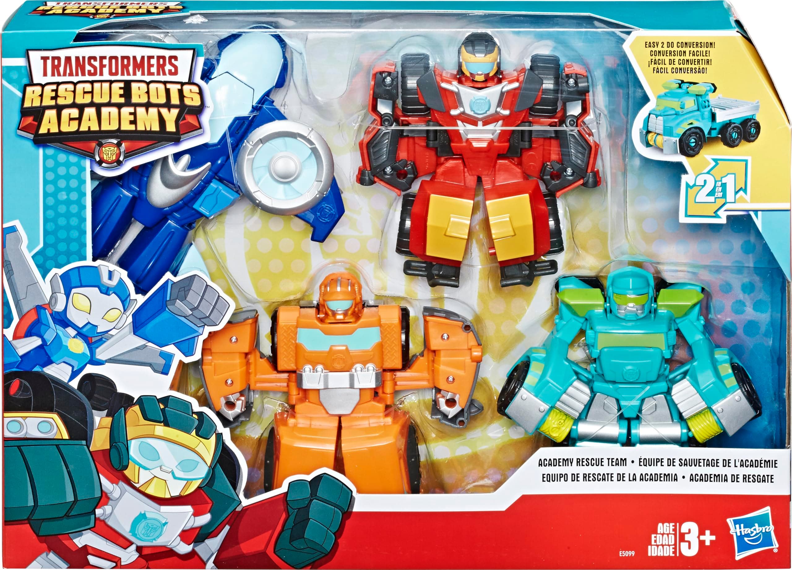 Playskool Heroes Transformers Rescue Bot Academy Rescue Team Pack Collectors Collectable 4.5" Conversion Action Figures 4 Pieces for Ages 3+