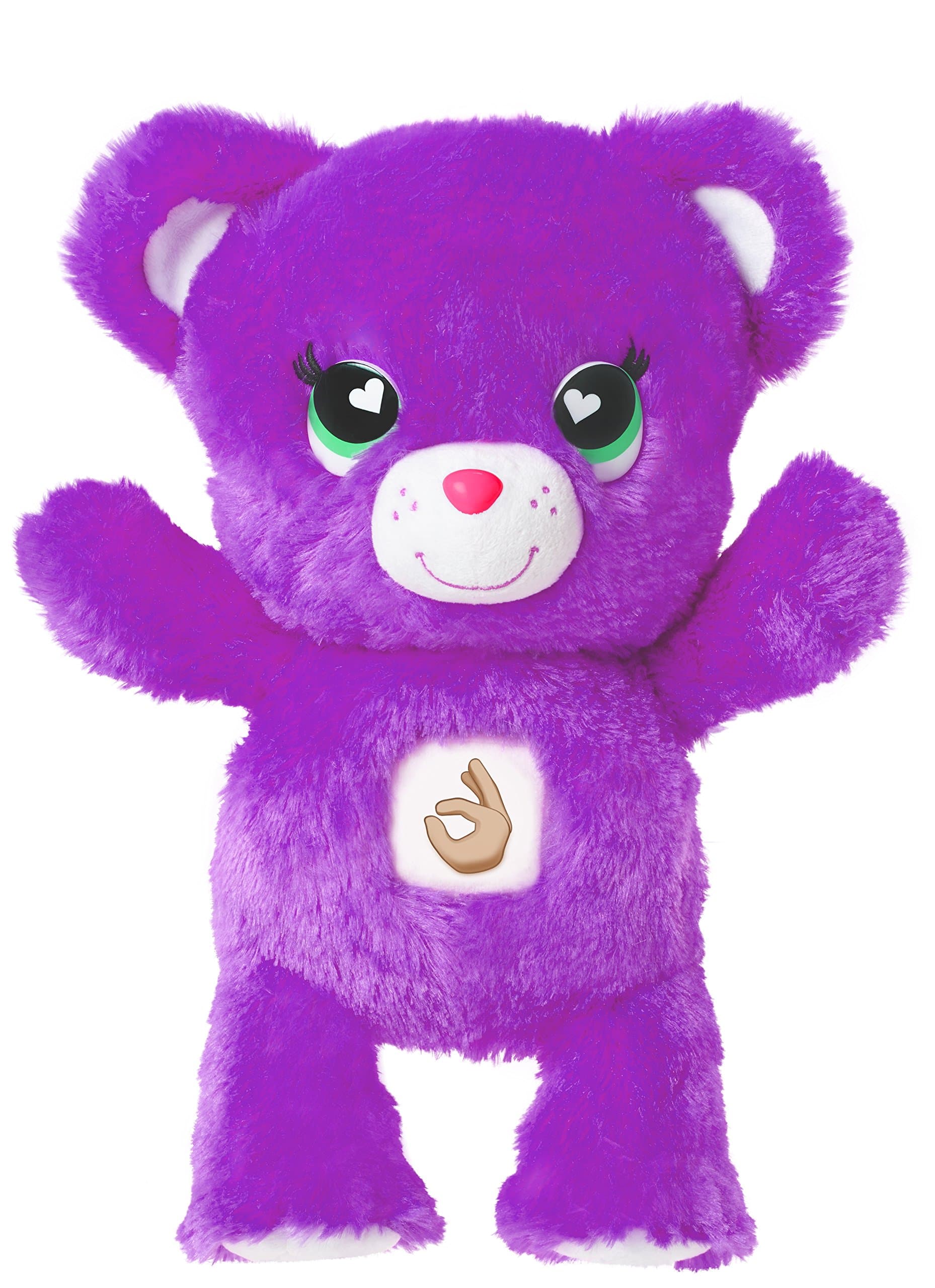 Emoji Bears Plush, Purple, 7"