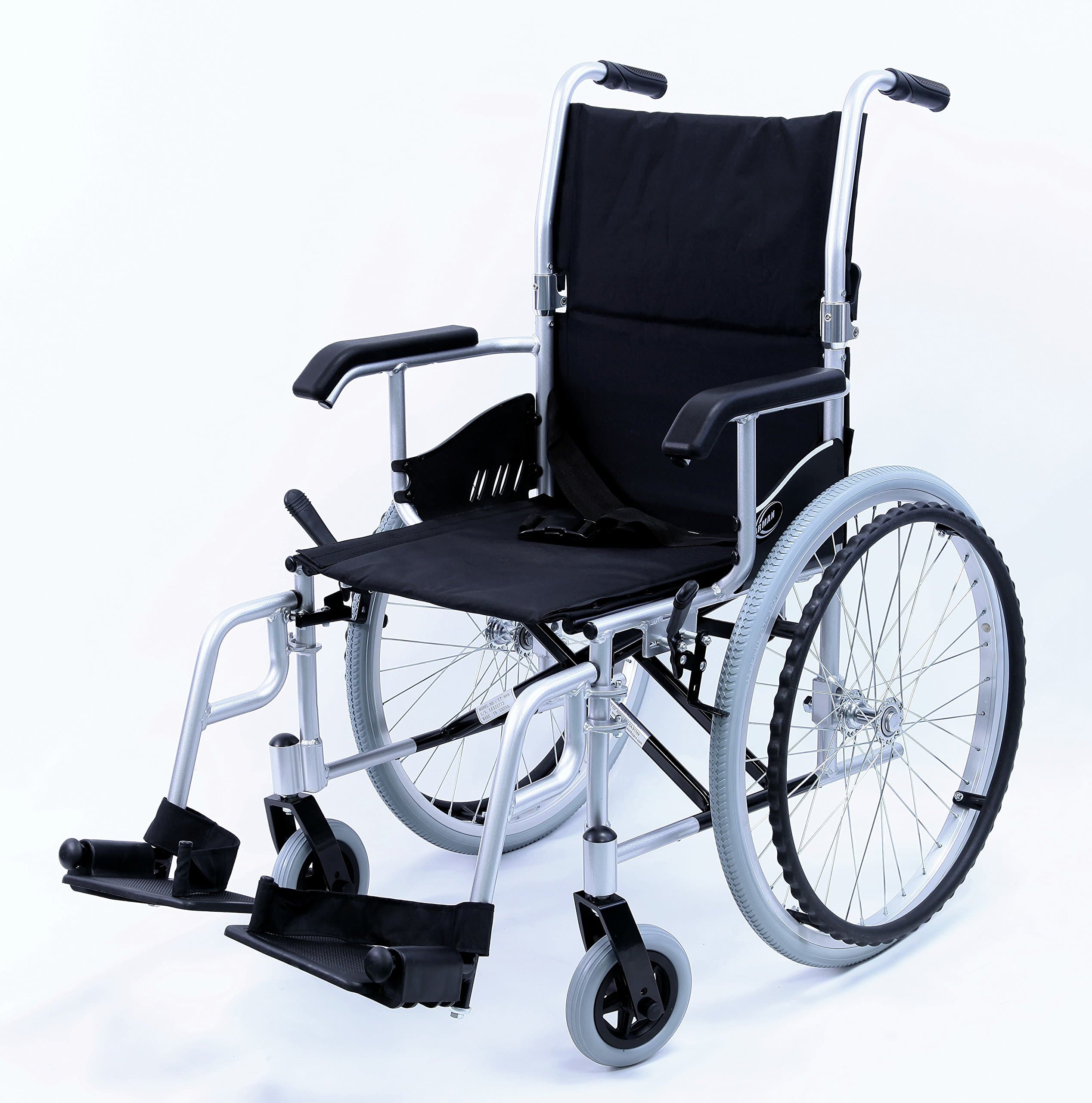 Karman LT-980-SI-E 24 Pound Ultra Lightweight Wheelchair with Elevating Leg Rest, Silver