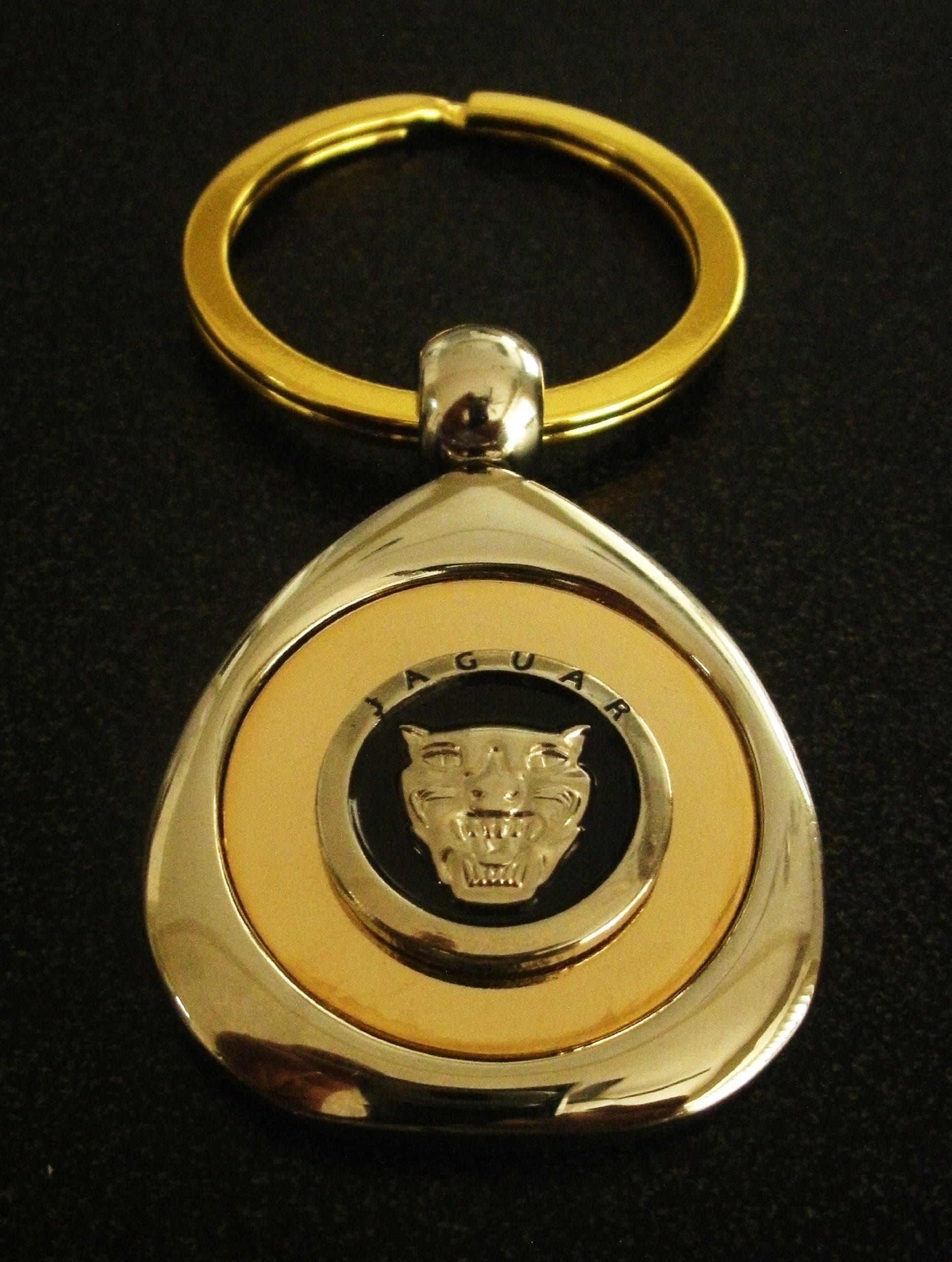 Jaguar Two-tone Gold & Silver Key Chain