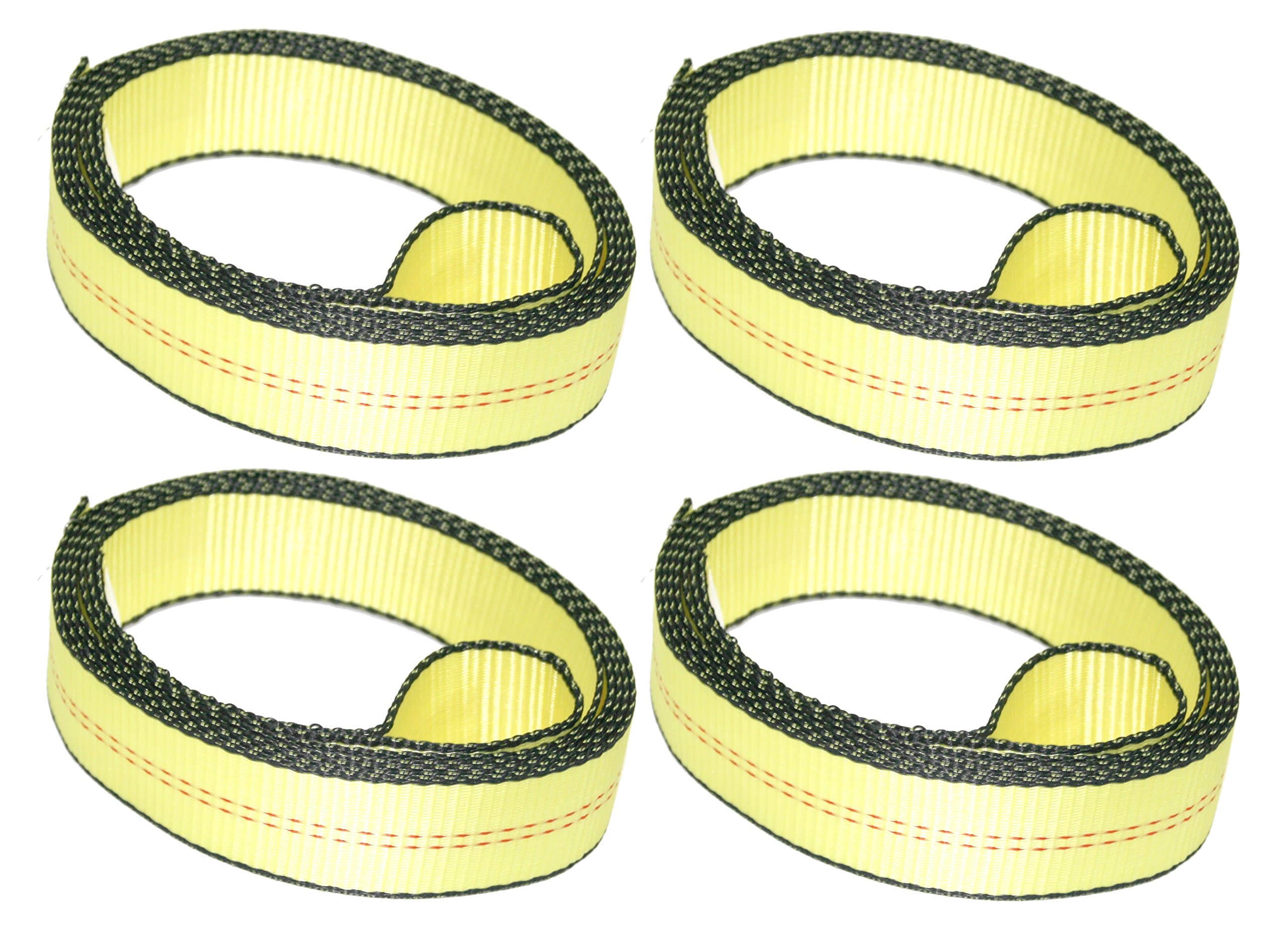 DKG-307 Over The Tire Car Tie Down Straps for Trailers – 2” x 10’ Lasso Car Cargo Straps with Soft Sewn Loop – Reliable Auto Hauling Wedge Trailer Tie Downs (4 Pack)