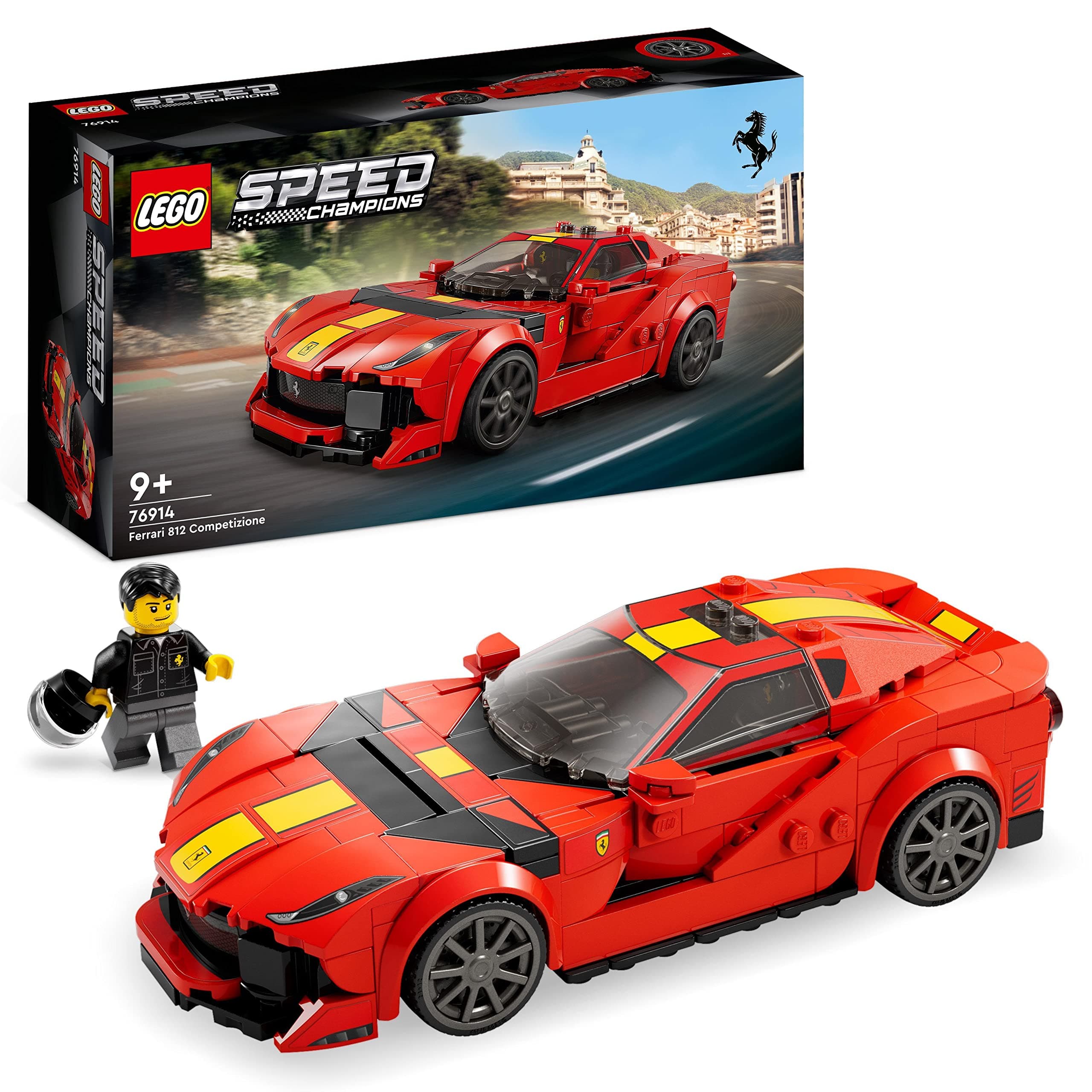 LEGO Speed Champions Ferrari 812 Competizione 76914 Building Toy Set (261 Pieces),Multi