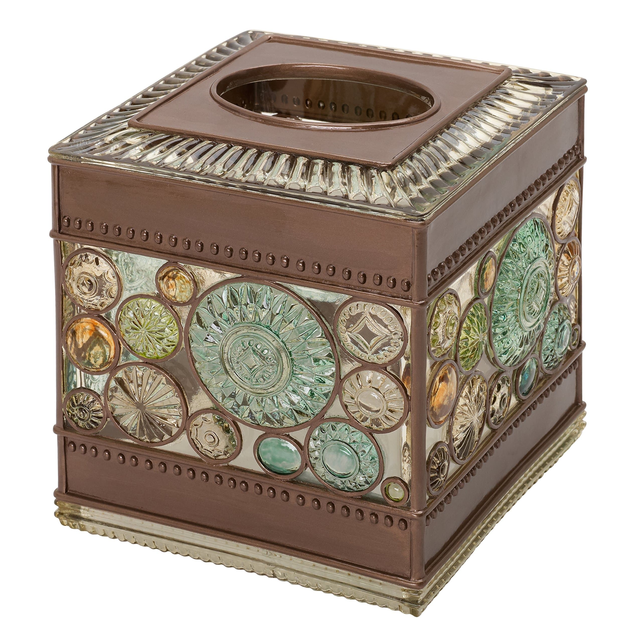 Zenna Home India Ink Boddington Tissue Box Cover, Bronze