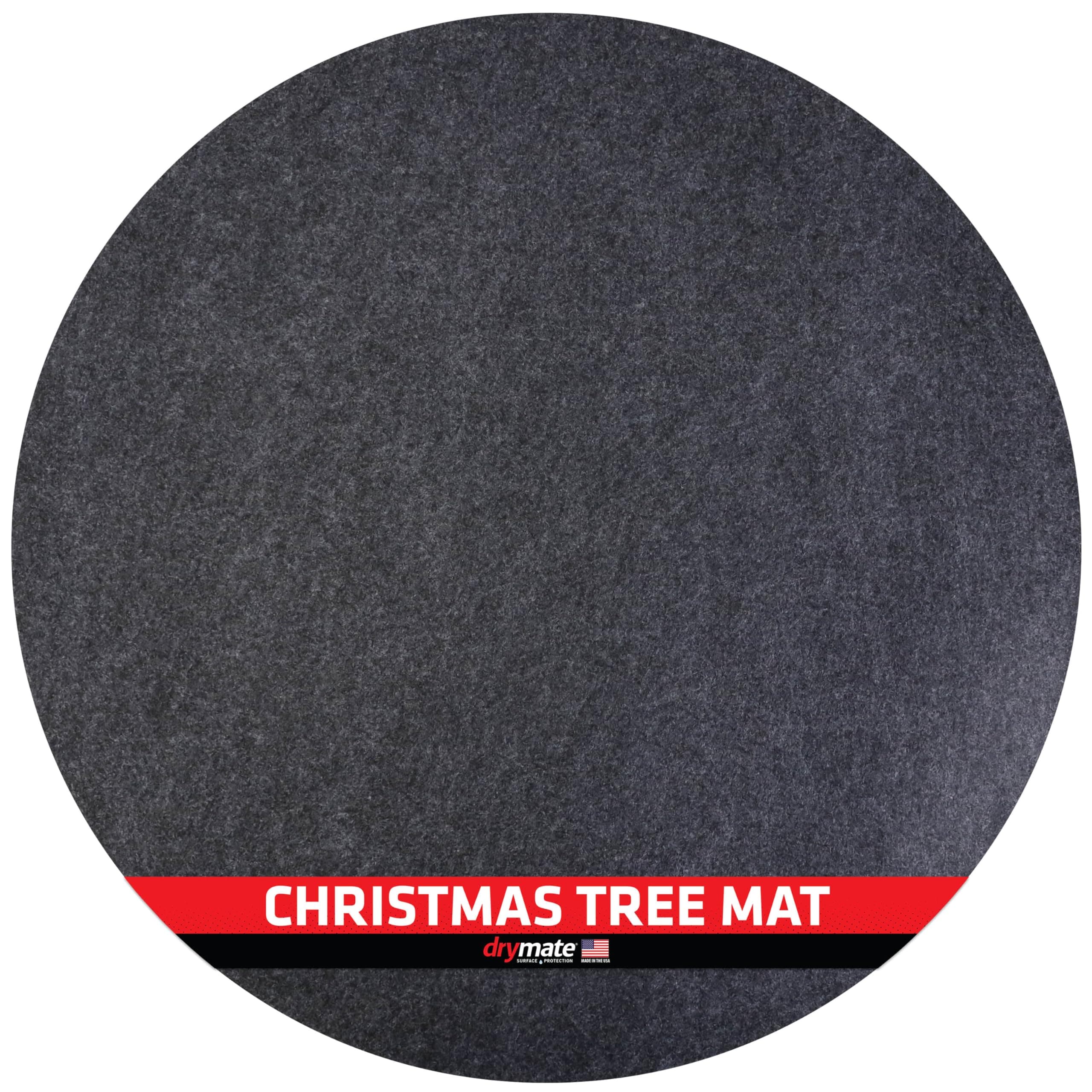 Christmas Tree Stand Mat (28”), Protects Floors from Spills and Scratches, Absorbent, Waterproof, Machine Washable, Durable, (Made in The USA)(Charcoal)