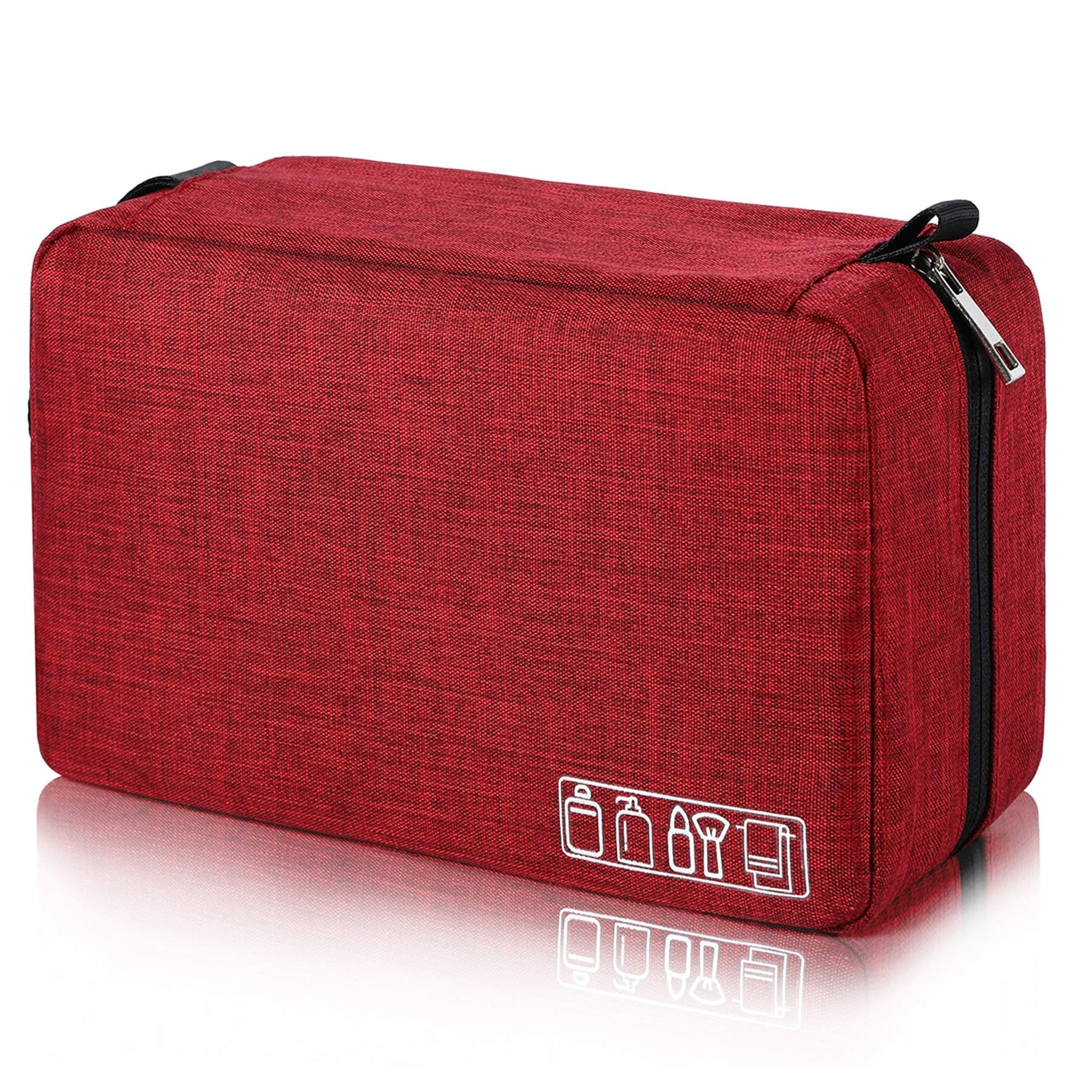 Toiletry Bag For Men/Women With Hanging Hook, Water-resistant Makeup Cosmetic Bag, Travel Shaving Dopp Kit Organizer Bag Perfect Traveling Accessory Toiletries