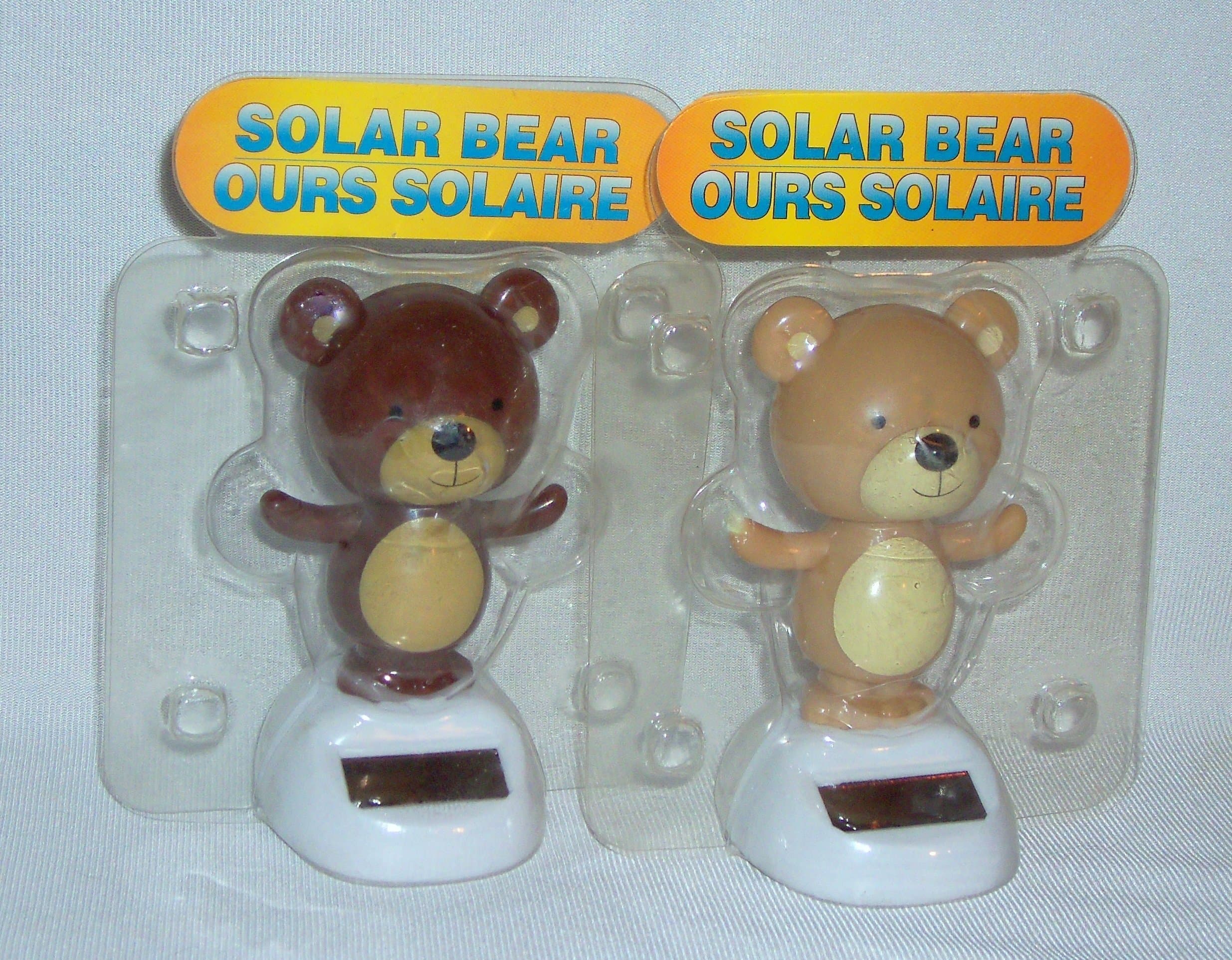 SOLAR DANCING ~ BEAR (2-Pack) ~ Dark Brown & Light Brown