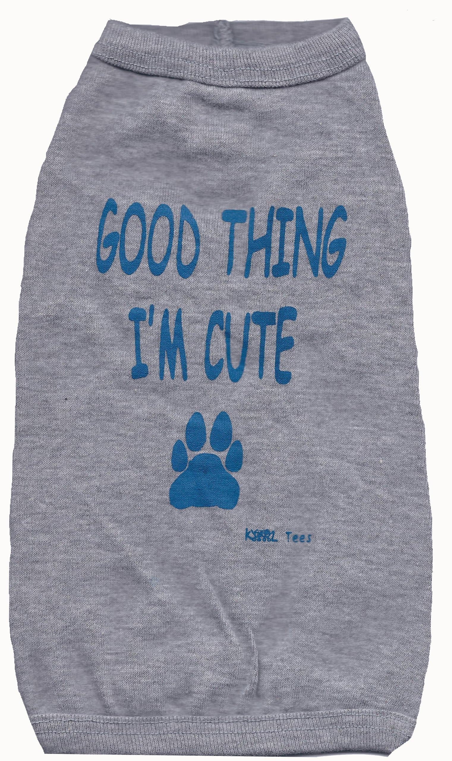 Kool Tees Good Thing I'm Cute Dog Tee, Medium