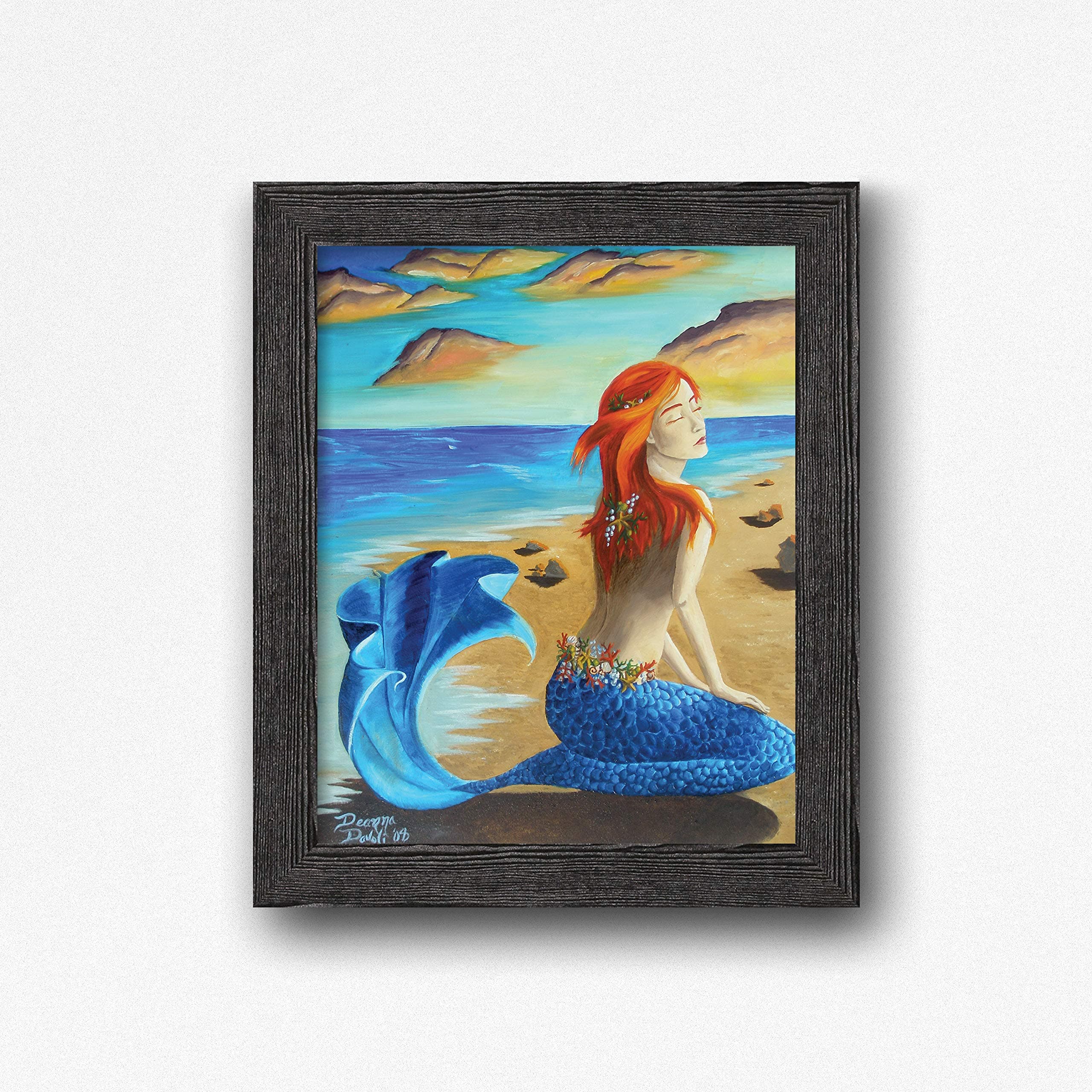 Mermaid Art Print Mermaid Artwork Siren of the Sea Nautical Decor