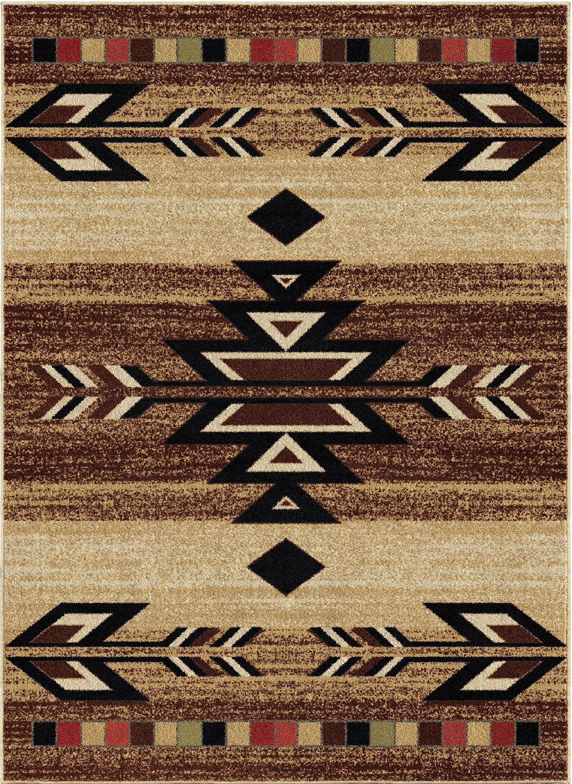 Rustic Lodge, Southwestern 5x7 Area Rug, 5'3"x7'3" Multi 7611