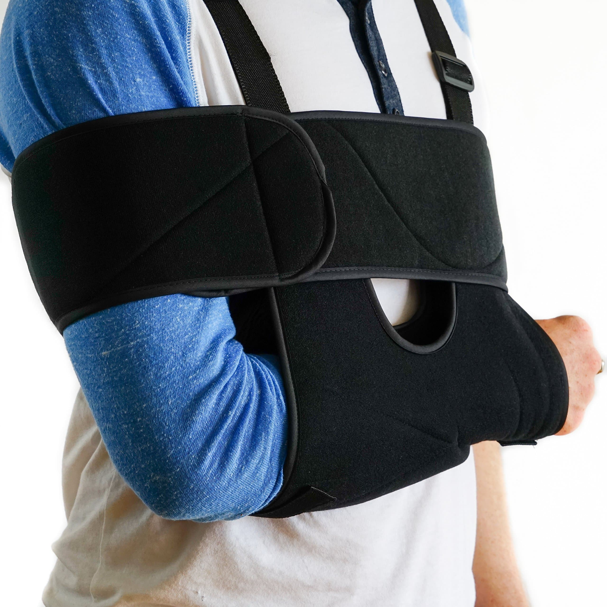 Arm Sling Shoulder Immobiliser - Fully Adjustable - Extra - Comfort Padded Medical Arm (Large)