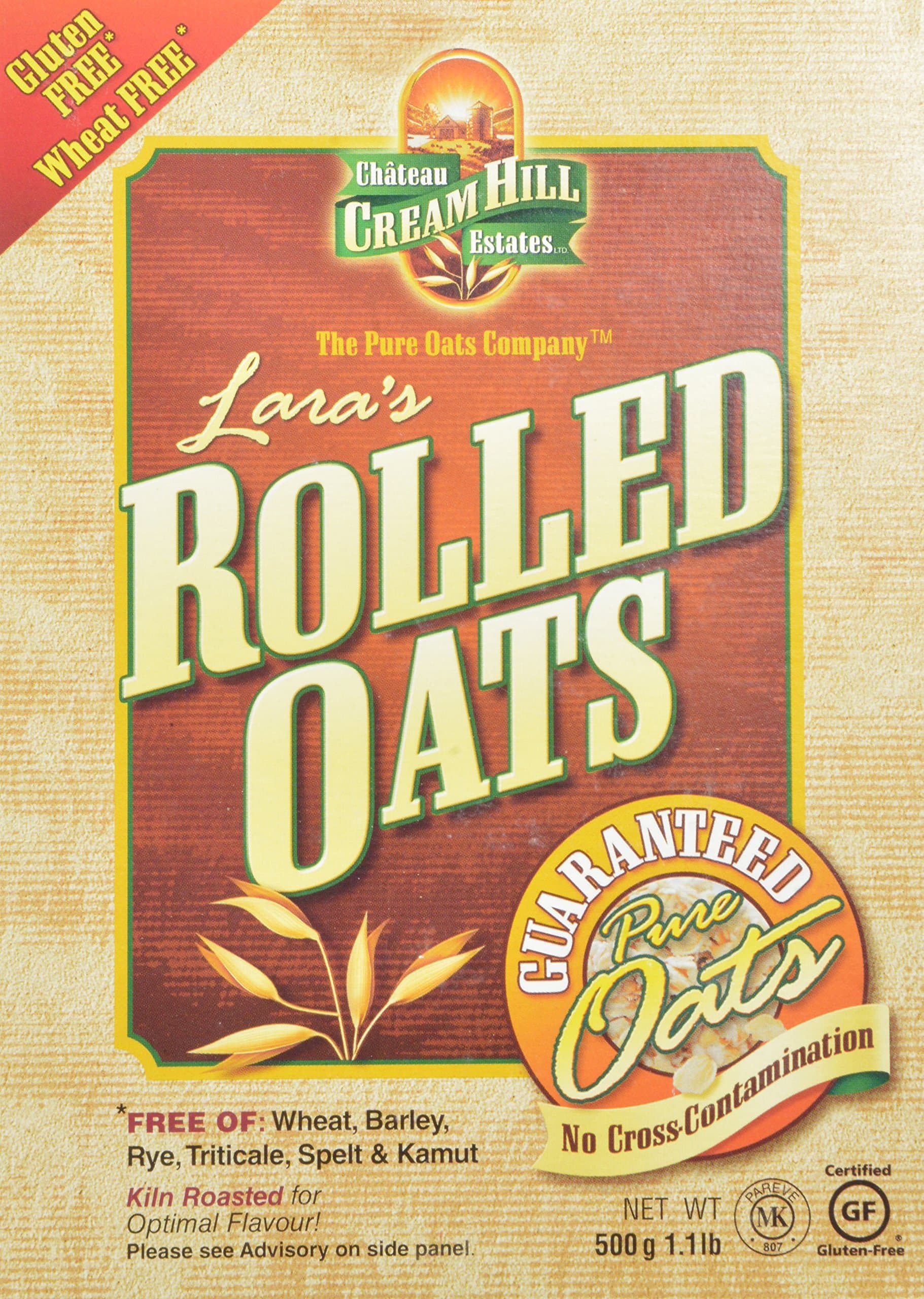 Cream Hill Estates Lara's Rolled Oats, 1.1-Pound Box (Pack of 8)