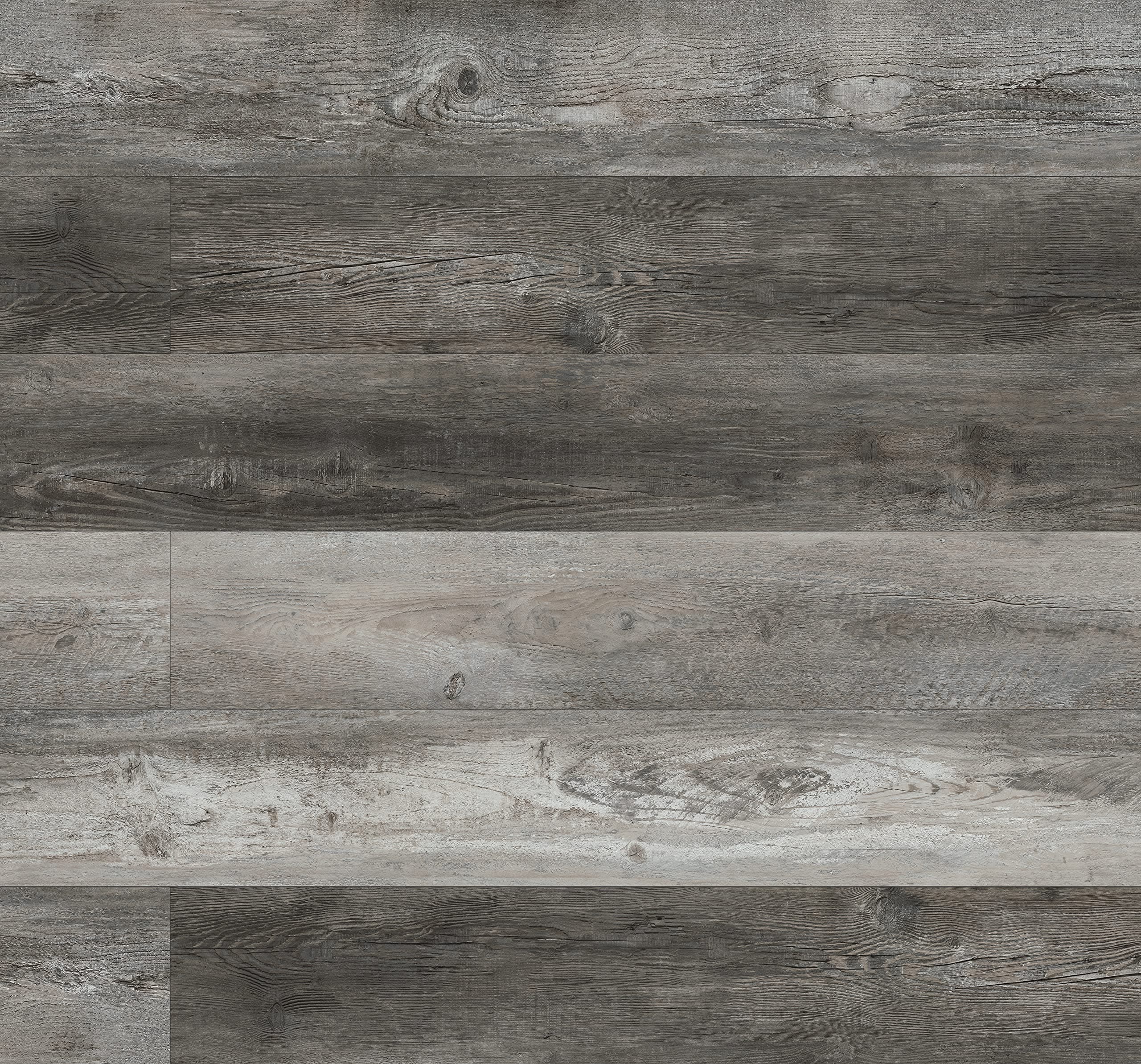 MSI Glendale 7 in. x 48 in. Luxury Vinyl Flooring, Rigid Core Planks, LVT Tile, Waterproof LVT, Wood Grain Finish, Digby Gray-Dark, 20 MIL Wear Layer, 6.5 mm Thick, 950.8 sq.ft./Pallet