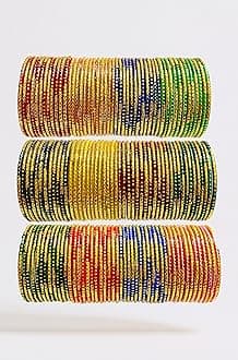 Multicolor traditional Glass bangles chudi set of 144 for womens and girls