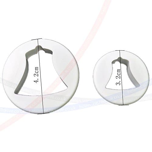Christmas Cake Fondant Sugarcraft Cookies Biscuits Decorating Cutters Plungers UK Delivery (2 pcs bell cutters)