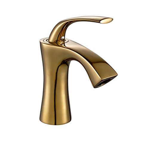 Maifeini Wash Basin Taps _ High-End Continental Water Tap Toilet Washstand Fittings,Gold-Plated 130