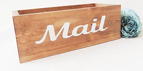 letter holder, wooden letter rack, mail box, post tray, hall tidy, hall decor, entryway caddy, rustic decor, desk decor, wood box