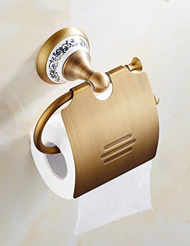 Corrosion resistant toilet paper holder European Style Fashion Paper Towel Holder Blue And White Porcelain Tissue Box Toilet Ceramic Toilet Paper Holder for the bathroom or toilet