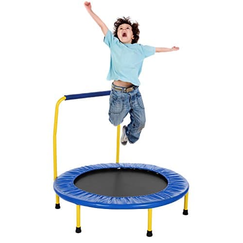Egotrade Kids Trampoline Rebounder Trampoline with Handle for Kids Exercise Indoor Trampoline Garden Trampoline (Blue)