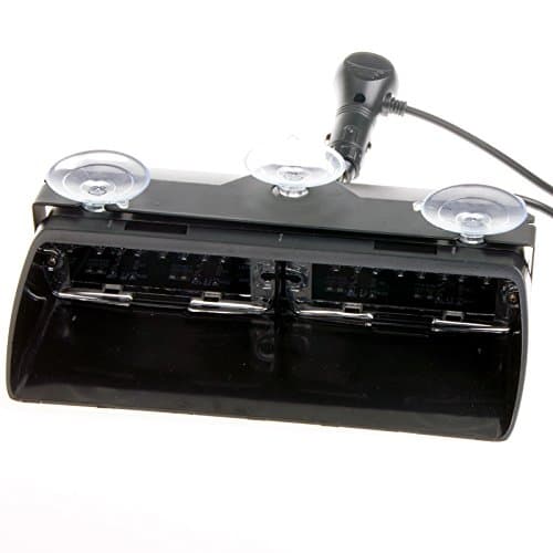 High Power 16w Shovel Shaped Signal Car Flash Led Strobe Light Window Shield Light (White)