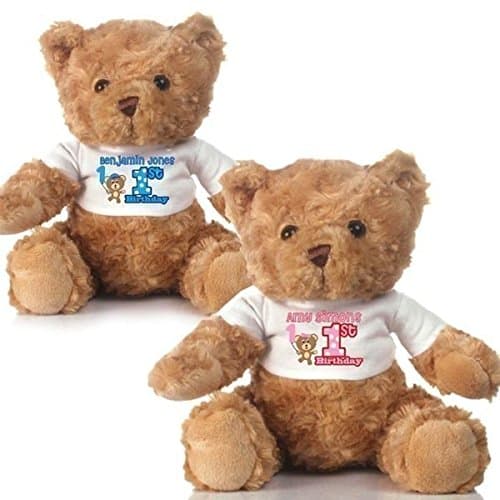 Personalised 1st Birthday Teddy Bear