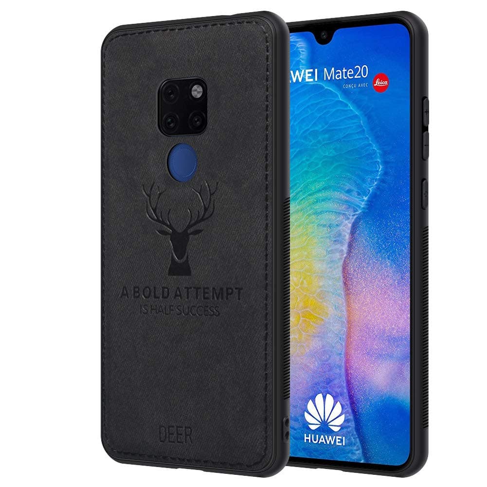 Huawei Mate 20 Mobile Phone Case Black Anti Slip Huawei Mate 20 Case Soft TPU Phone Case with 3D Printing Slim Profile Phone Cover Compatible with Huawei Mate 20 Case