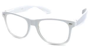 MJ Boutique's Clear LensGlossy White Wayfarer Glasses FREE POUCH