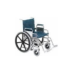 TuffCare Heavy Duty Folding Wheelchair, 500 lb. Weight Capacity - 24" Seat w/Standard Footrests