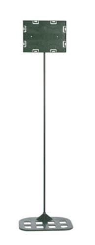 Sign Holder Info-Stand 30 In. Rod Holds 5 In. X 7 In. Face Plate, 7.5 In. X 9 In. Base