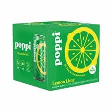 Lemon Lime Poppii Prebiotic Soda - 4 pack, 12 fl oz can