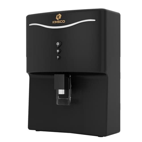 Kinsco Aqua Curvv ISI Mark Copper Zinc Alkaline Mineral RO 8 L RO + UF + UV + Copper + Alkaline + Mineralizer Water Purifier (Black)