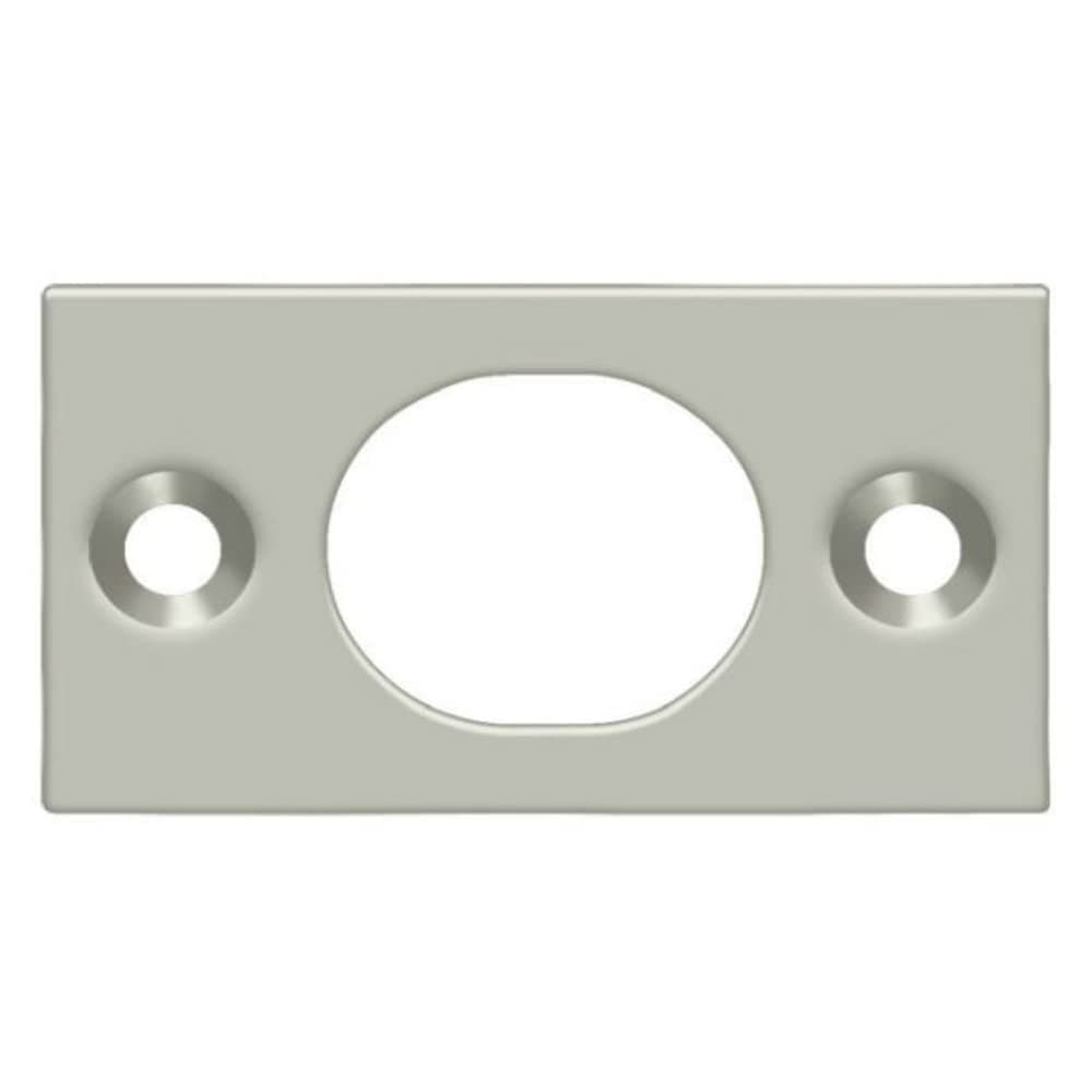 Deltana SP6FBU15 Strike Plate for 6" Flush Bolt; Satin Nickel Finish