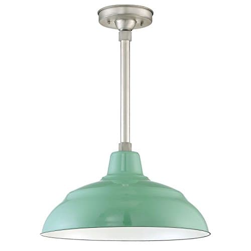 Millennium Lighting RWHS17-SP-RSX/RGNXX, White Porcelain shade with Aluminum Pendant Stem or Goose neck (RS3-AL(36" Stem))