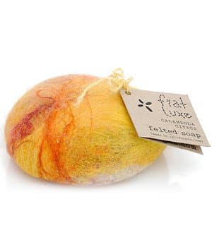 Lemon Zest (formerly Calendula Citrus) Felted Soap 1 bar by Fiat Luxe
